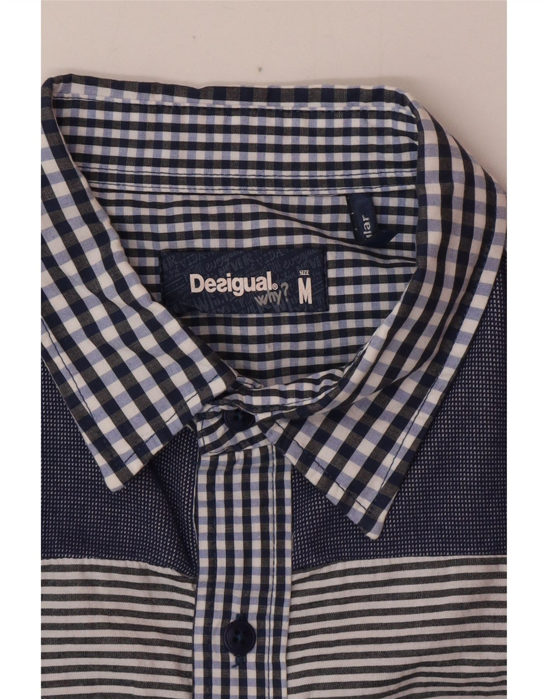 Cămașă DESIGUAL pentru femei UK 14 Medium Blue Gingham