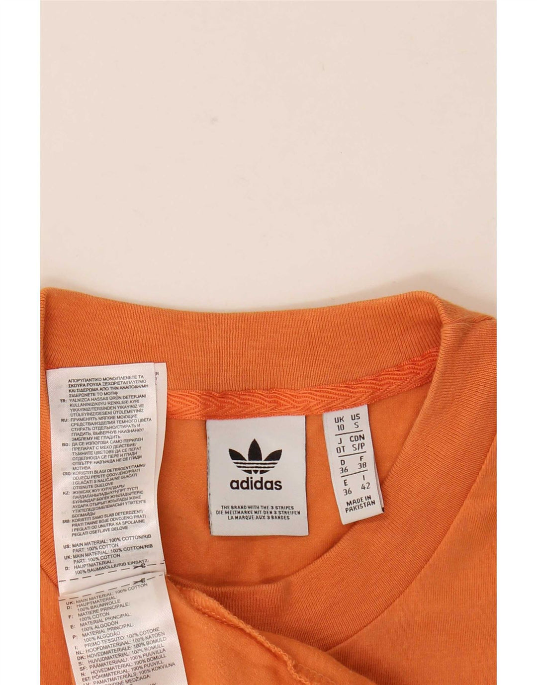 Vest Vest Top femeie Adidas UK 10 mic portocaliu bumbac