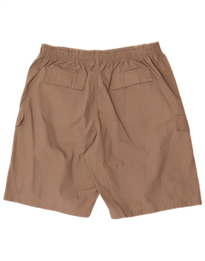 Fred Perry băieți pantaloni scurți cargo 15-16 ani XL W30 maro poliester