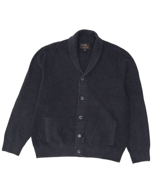 Pulover cardigan pentru bărbați Marks & Spencer, poliester bleumarin 2XL