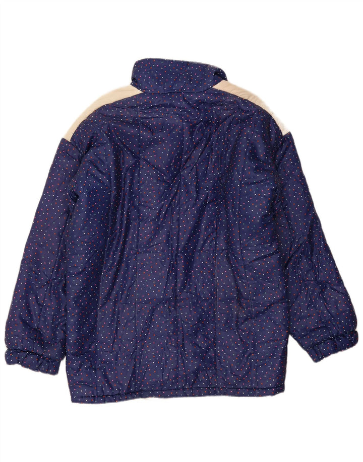 Jachetă căptușită vintage pentru femei IT 48 XL bleumarin cu pete