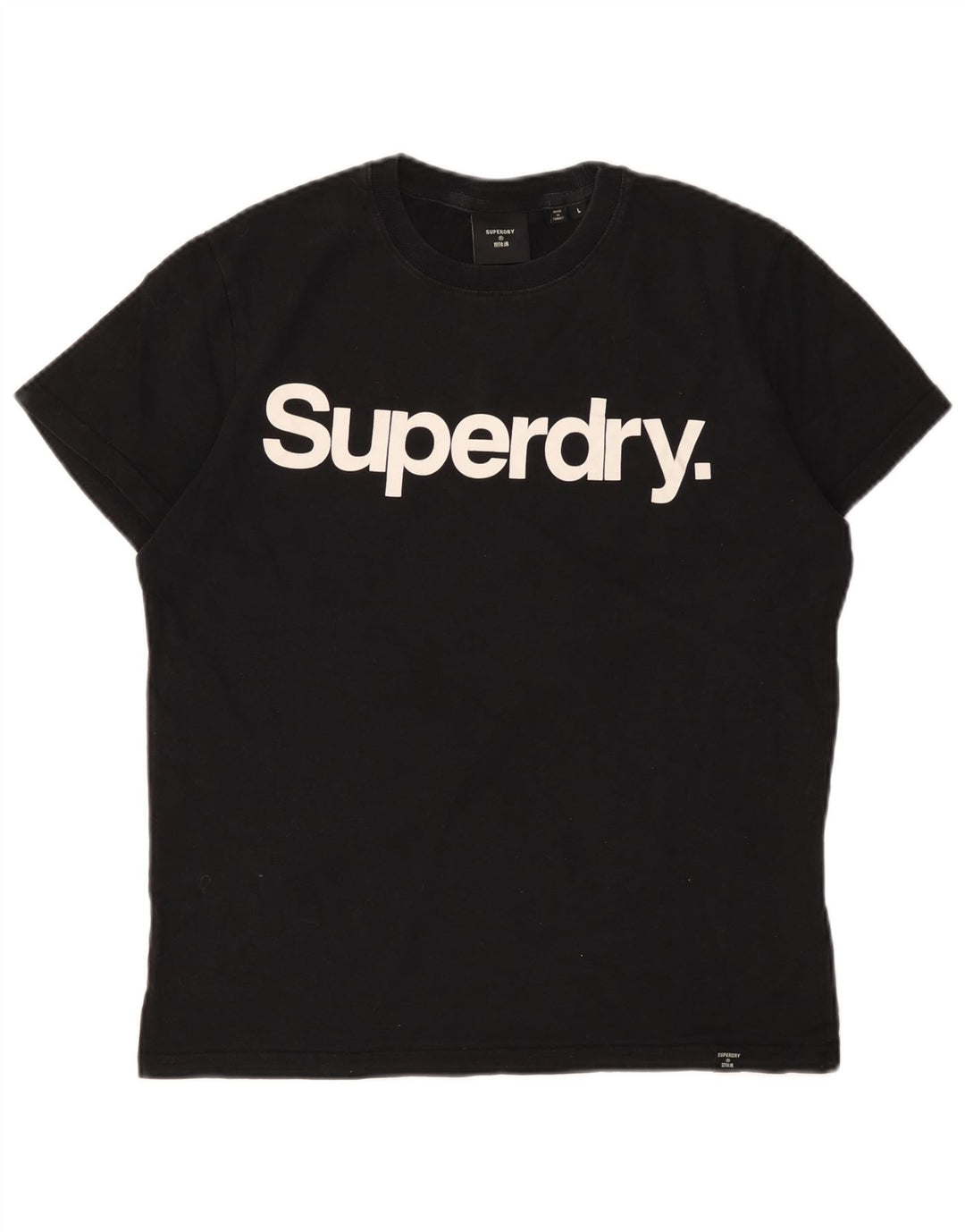 Tricou grafic SUPERDRY pentru femei Top UK 16, mare, negru, bumbac