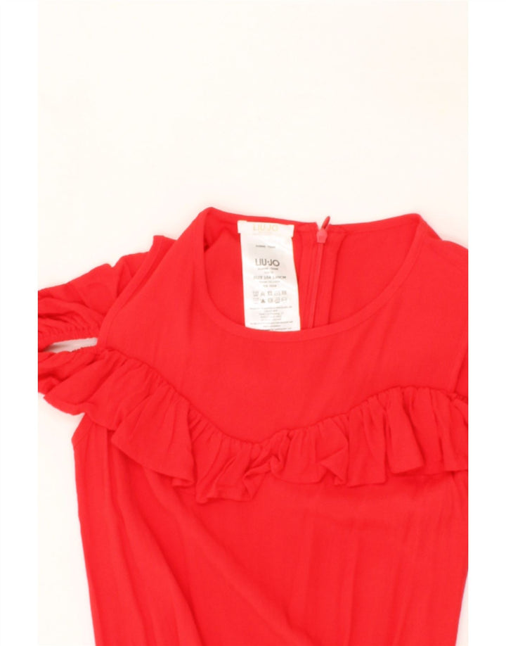 LIU JO Girls Jumpsuit 9-10 Years Red Viscose Vintage Liu Jo and Second-Hand Liu Jo from Messina Hembry 