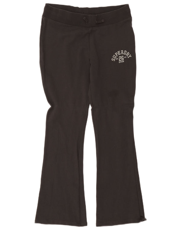 Pantaloni de trening Superdry Graphic Flare pentru femei UK 14, mare, gri bumbac
