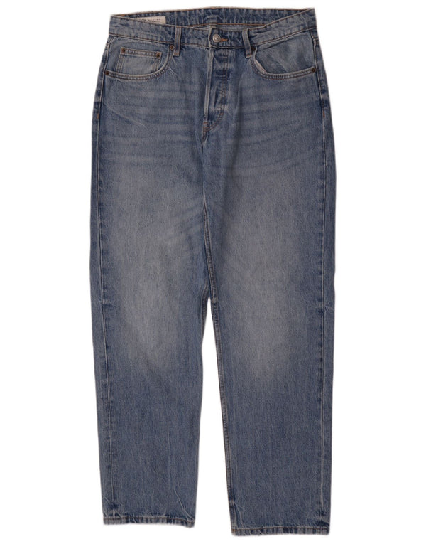 Blugi drepți pentru bărbați Zara EU 42 Large W32 L32 Blue Bumbac