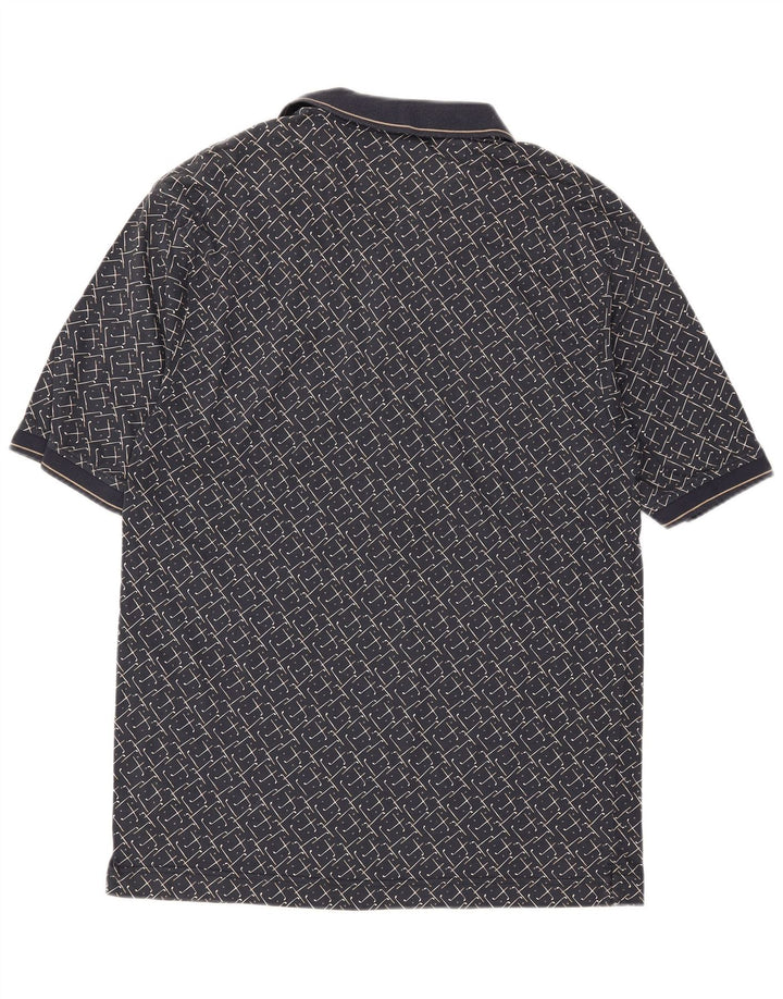 Tricou polo pentru bărbați DOCKERS, mare, din bumbac geometric, albastru bleumarin
