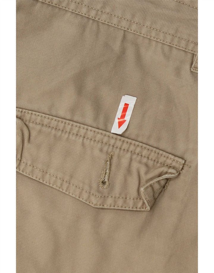Pantaloni scurți cargo pentru bărbați Zara EU 42 Large W32 Beige Bumbac