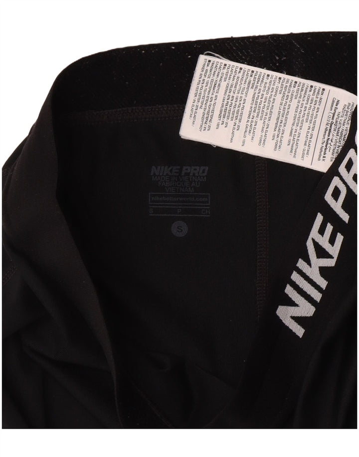 Leggings capri Nike Dri Fit pentru femei UK 10 Poliester negru mic