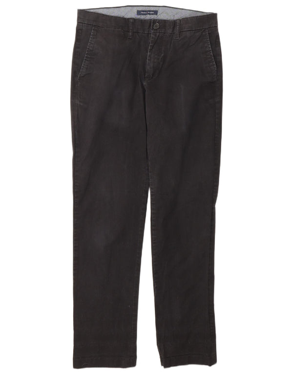 Pantaloni chino slim pentru bărbați Tommy Hilfiger L30 L32 bumbac negru