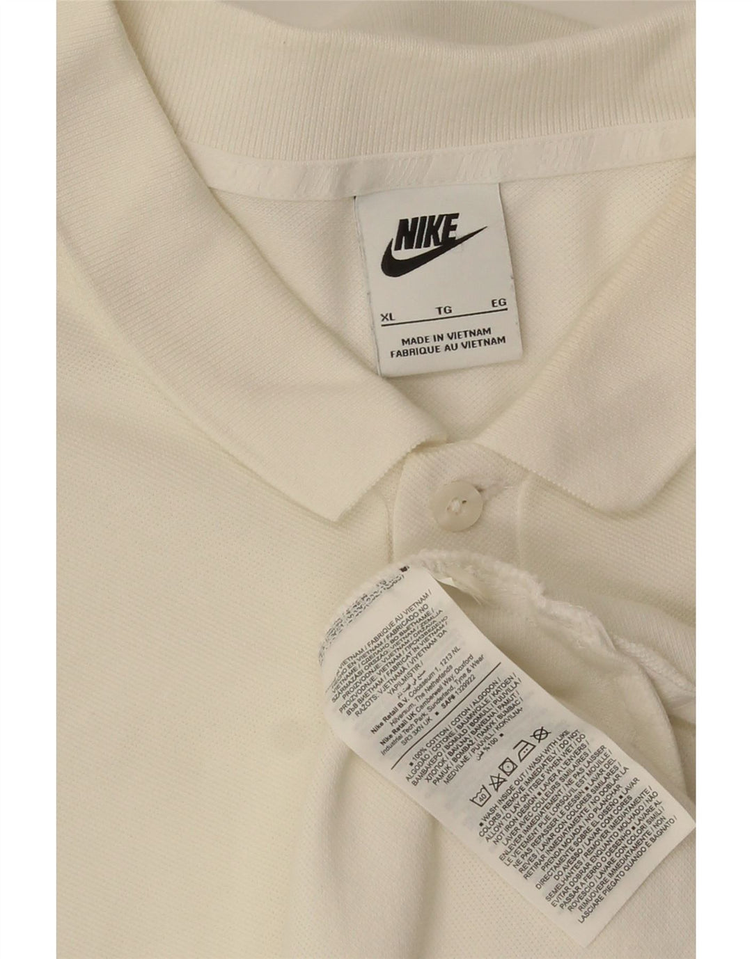 Tricou polo pentru bărbați Nike XL, bumbac alb