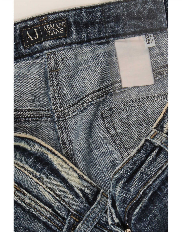 Blugi slim pentru damă Armani Distressed W29 L29 Bleumarin