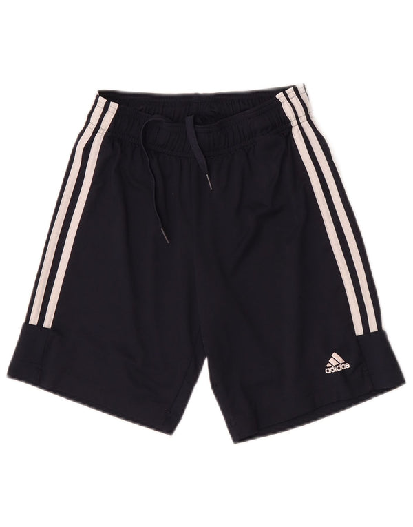 Pantaloni scurți sport Aeroready Adidas pentru băieți 9-10 ani, poliester bleumarin