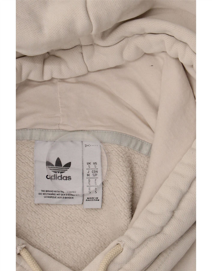 ADIDAS Mens Hoodie Jumper Small White Cotton Vintage Adidas and Second-Hand Adidas from Messina Hembry 