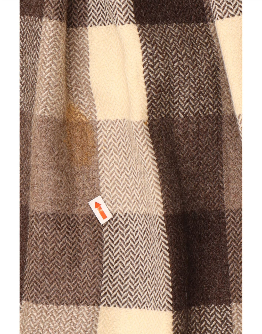 Fusta plisată vintage pentru femei W32, maro mare, carouri