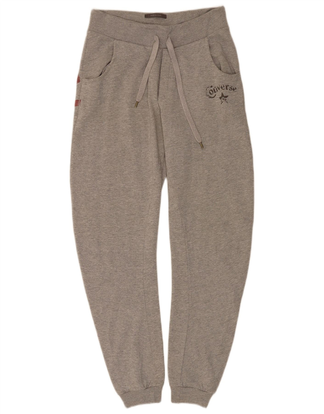 Pantaloni de trening grafic Converse pentru femei Joggeri UK 10 Small Gri