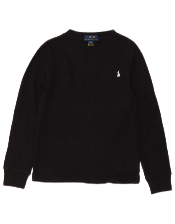 Pulover Polo Ralph Lauren pentru băieți cu gât crew pulover 4-5 ani bumbac negru