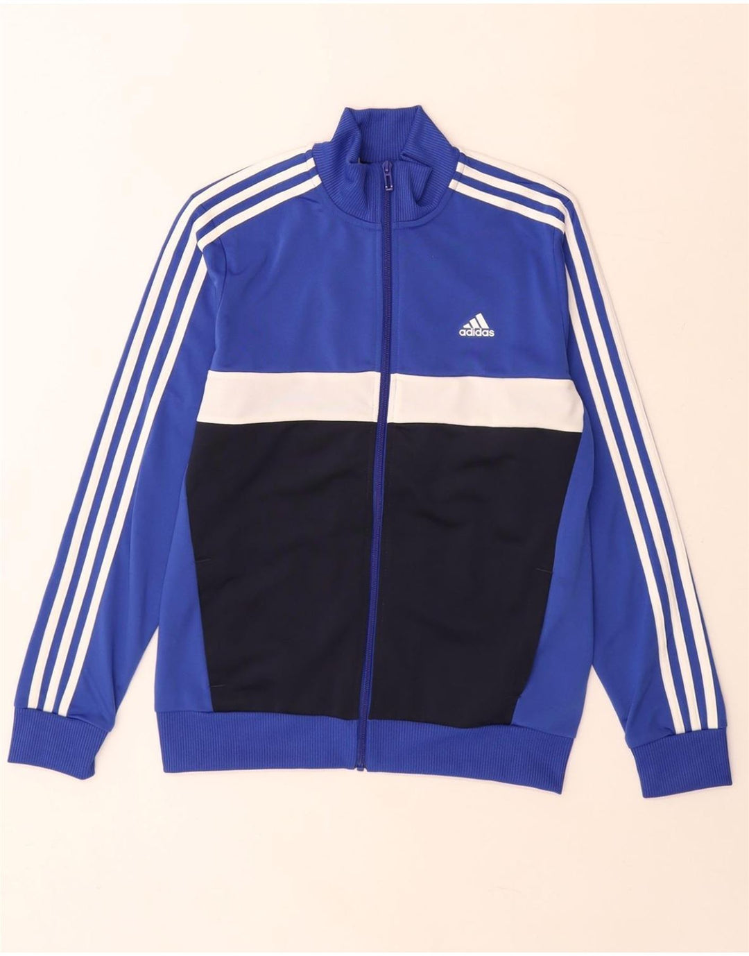 Jachetă de trening pentru băieți Adidas 13-14 ani, albastru, poliester