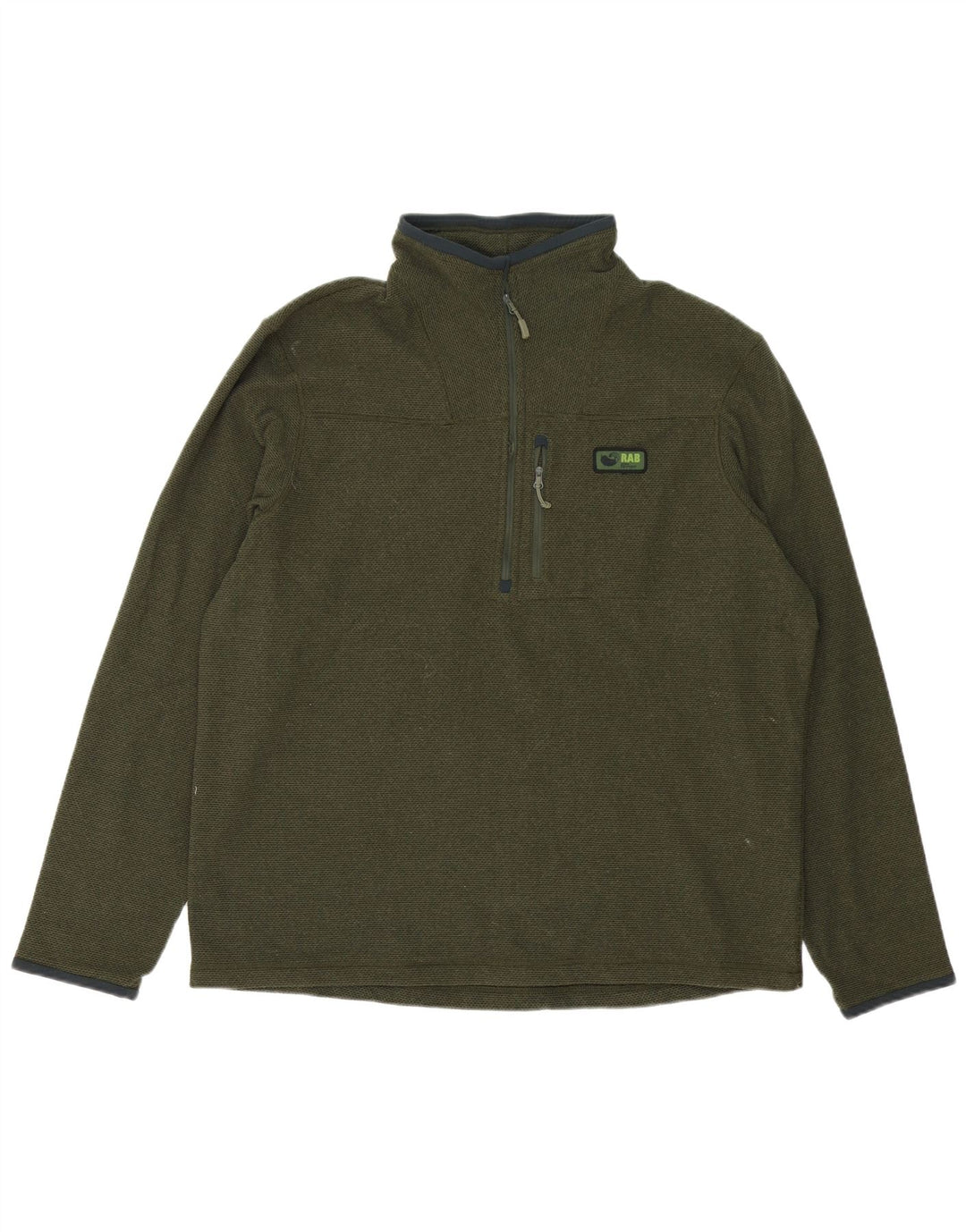 Pulover pentru bărbați Rab, cu fermoar și gât, XL Poliester verde