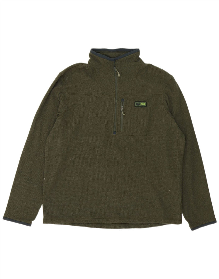 Pulover pentru bărbați Rab, cu fermoar și gât, XL Poliester verde