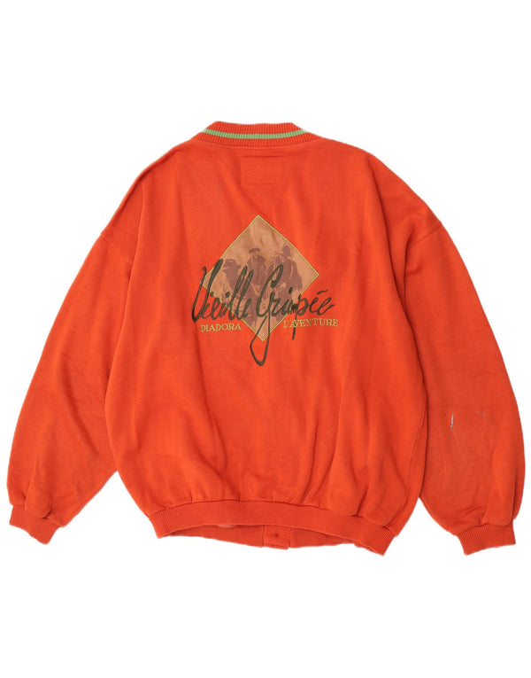 Pulover cardigan grafic pentru bărbați Diadora XL portocaliu