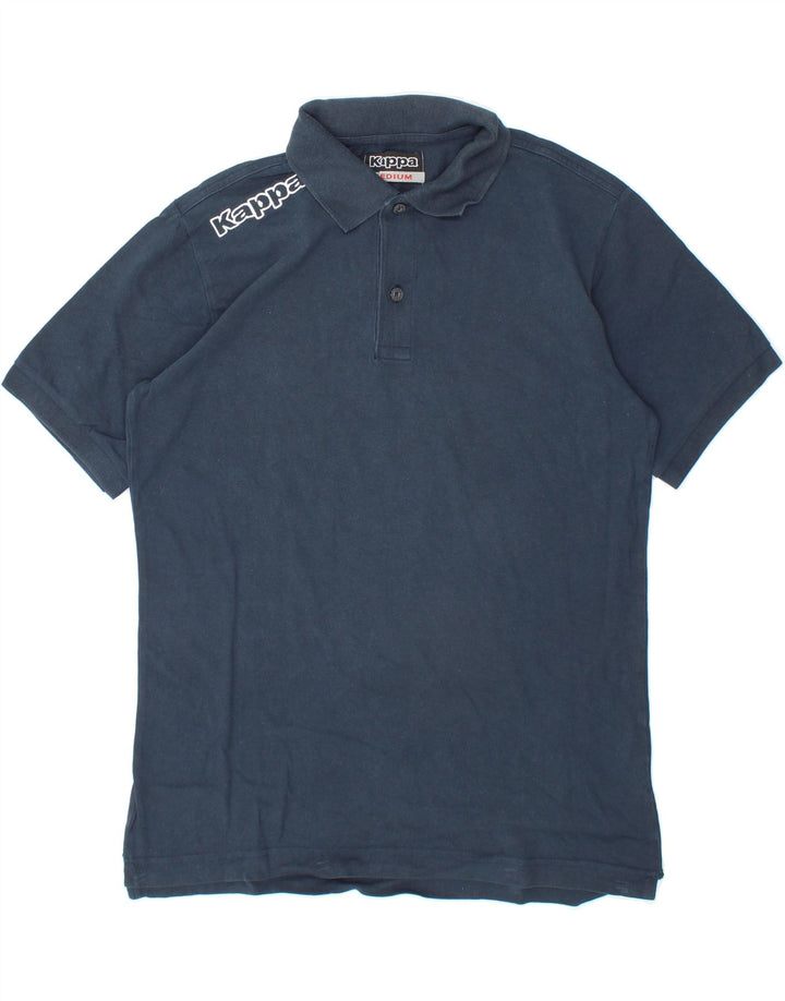 KAPPA Mens Graphic Polo Shirt Medium Navy Blue Cotton Vintage Kappa and Second-Hand Kappa from Messina Hembry 