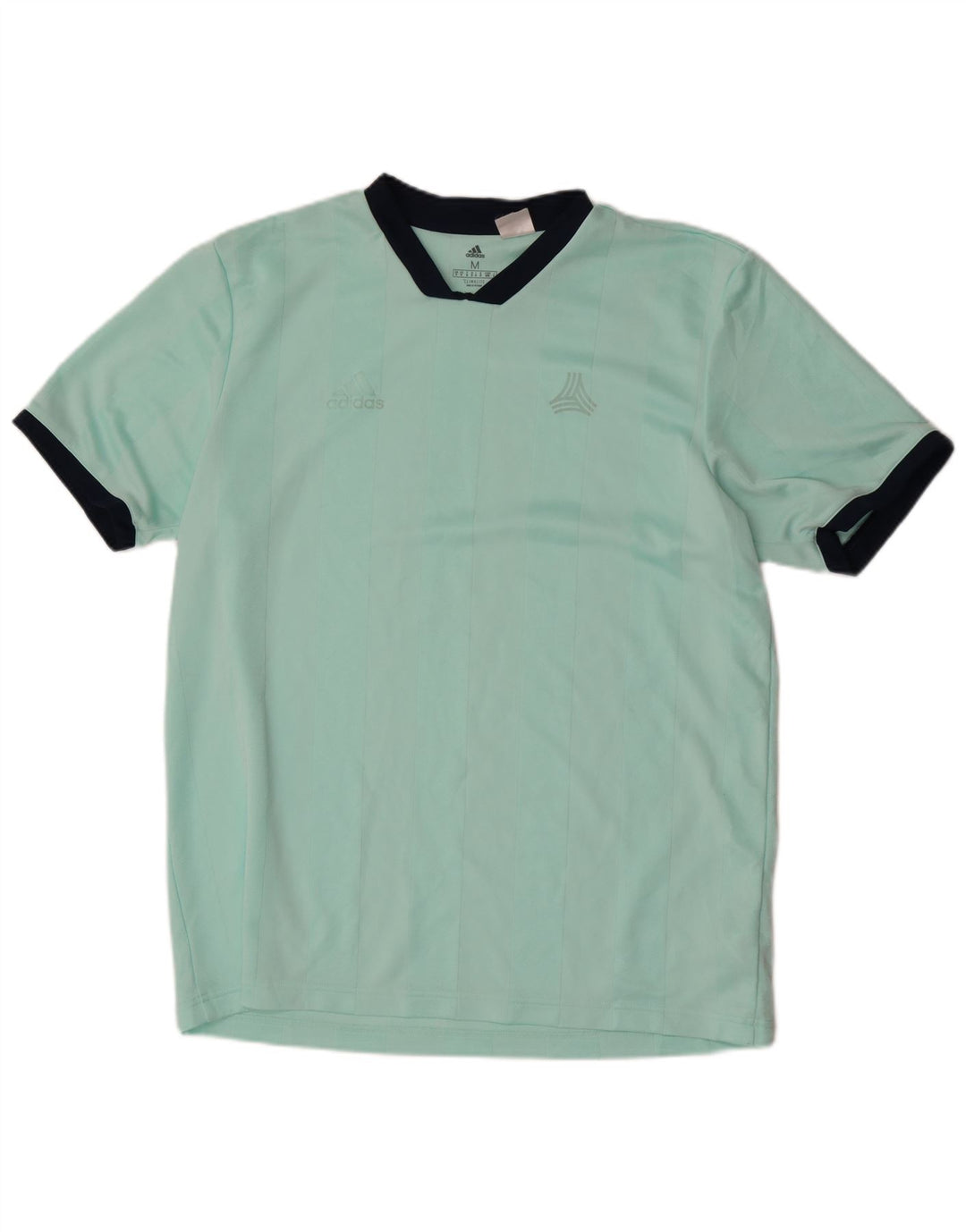 Tricou Adidas Climalite pentru bărbați Top Medium Turcoaz Striped Poliester