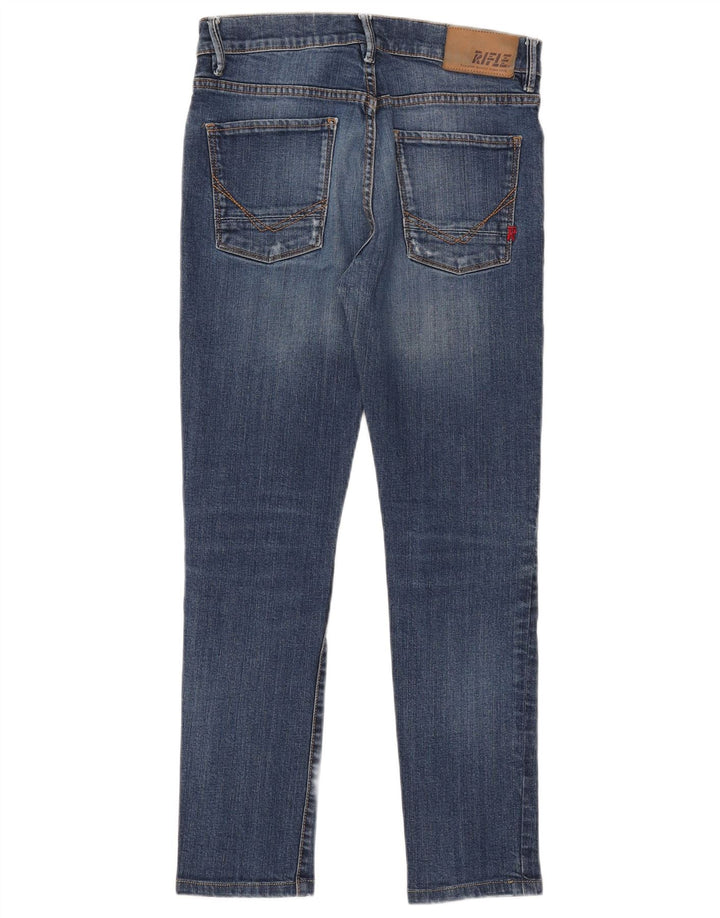 Blugi slim pentru femei Rifle Distressed W30 L28 Bumbac albastru