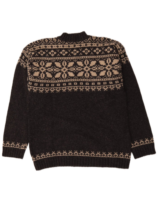 Pulover pentru bărbați Cottonfield cu gât țestoasă, XL, lână Fair Isle, gri