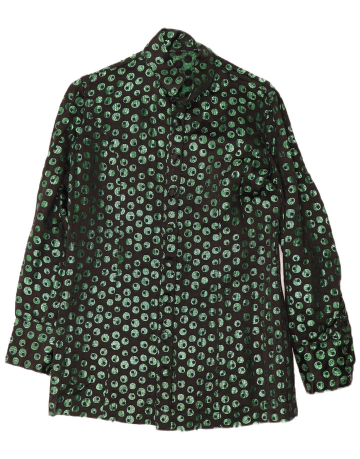 Cămașă Vintage bărbați Mic Negru Geometric