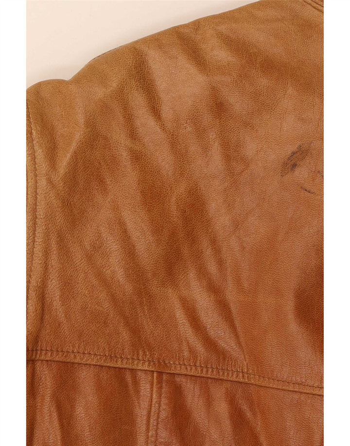 Geaca de piele vintage pentru barbati IT 52 XL maro