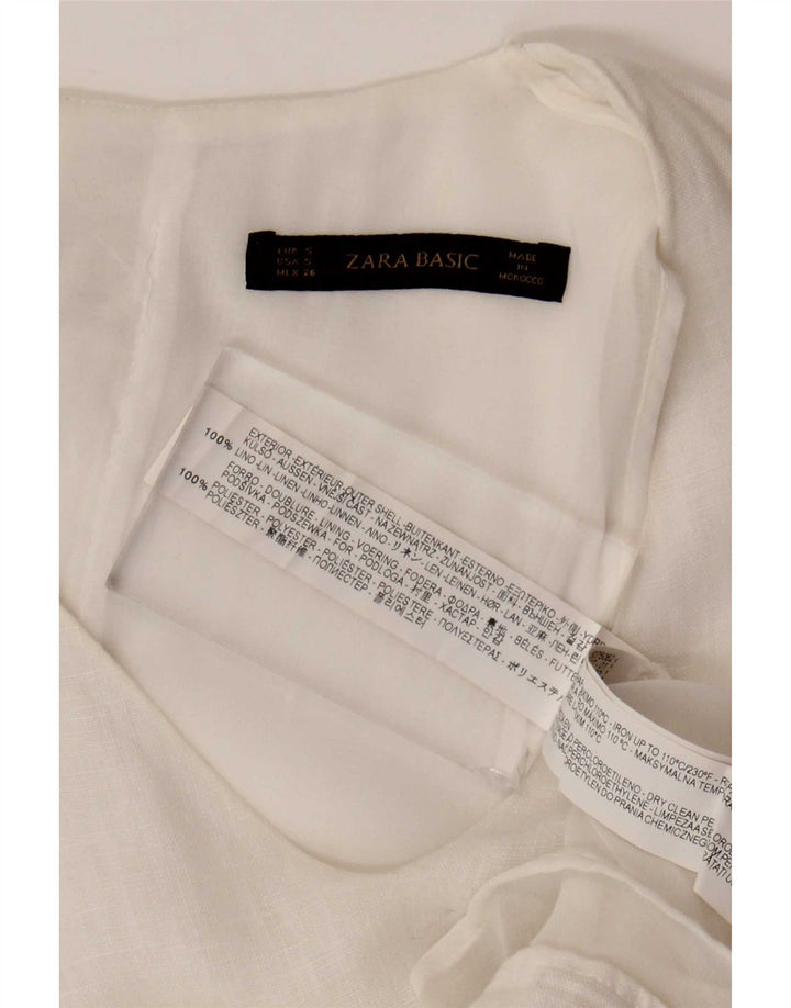 Rochie fără mâneci pentru femei Zara UK 10, in alb, mic