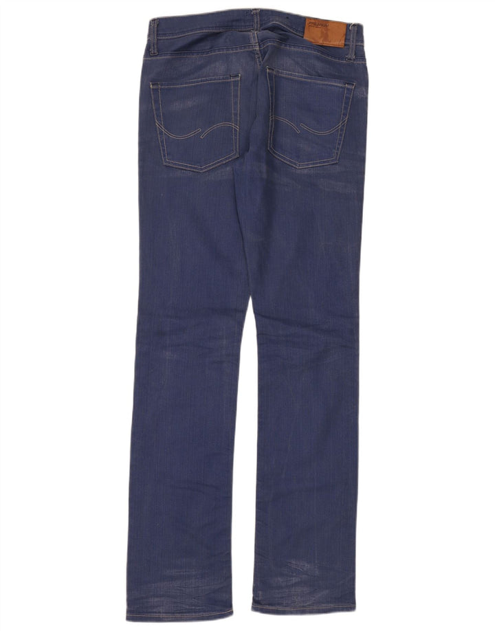 Blugi drepți pentru bărbați Jack & Jones W32 L36 albaștri