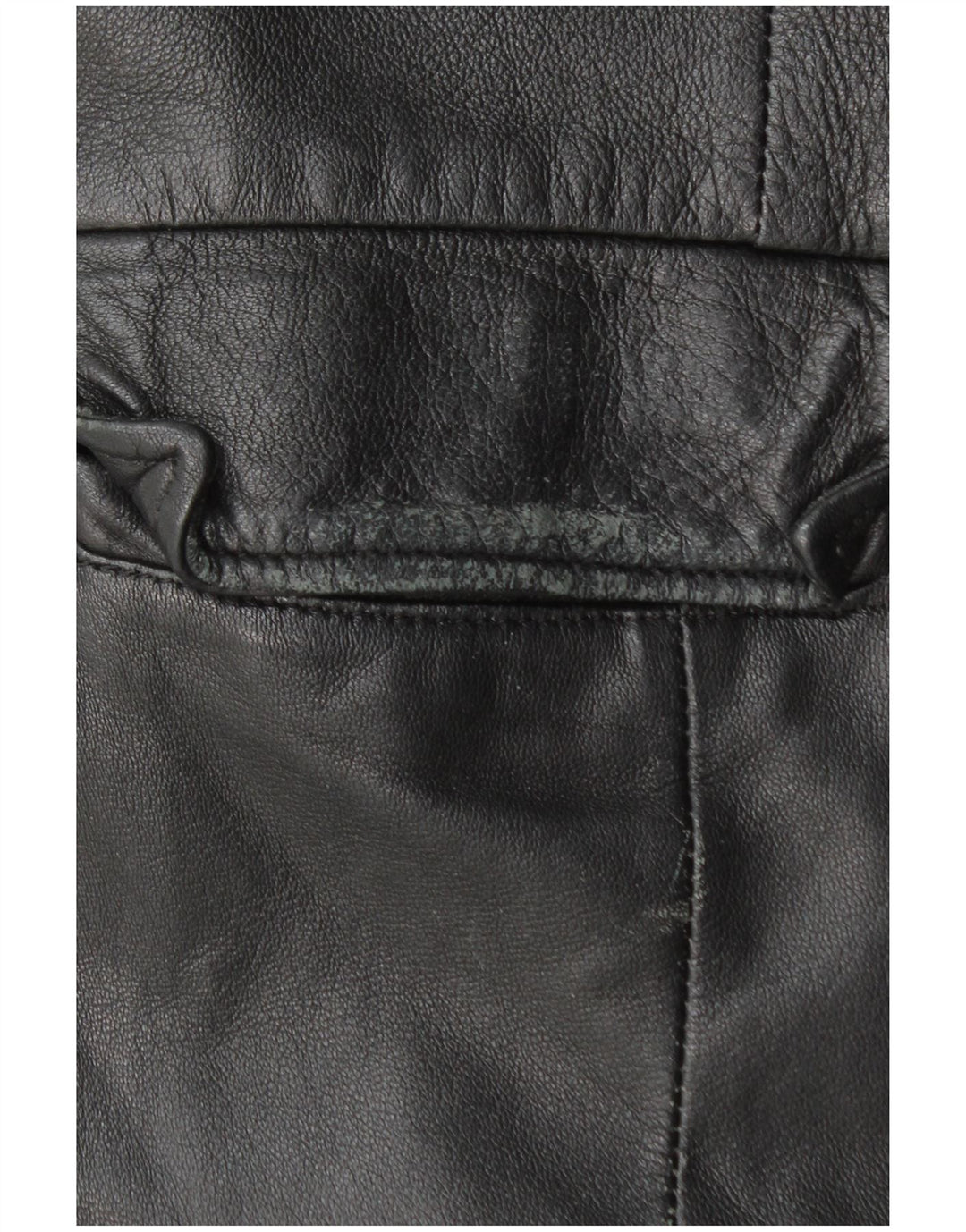 Palton din piele pentru femei VINTAGE UK 18 XL din piele neagră