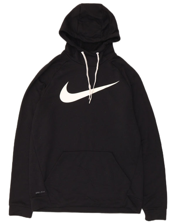 Pulover Nike Dri Fit Graphic pentru bărbați, poliester mediu negru