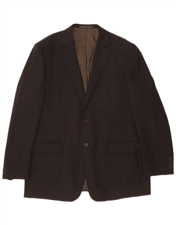 Marks & Spencer jachetă pentru bărbați cu 2 nasturi, UK 46 XL, lână neagră