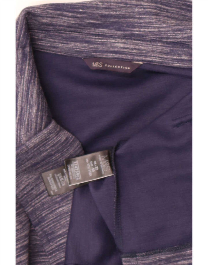 Jachetă Blazer deschisă pentru femei Marks & Spencer Marea Britanie 22 3XL Albastru bleumarin pete