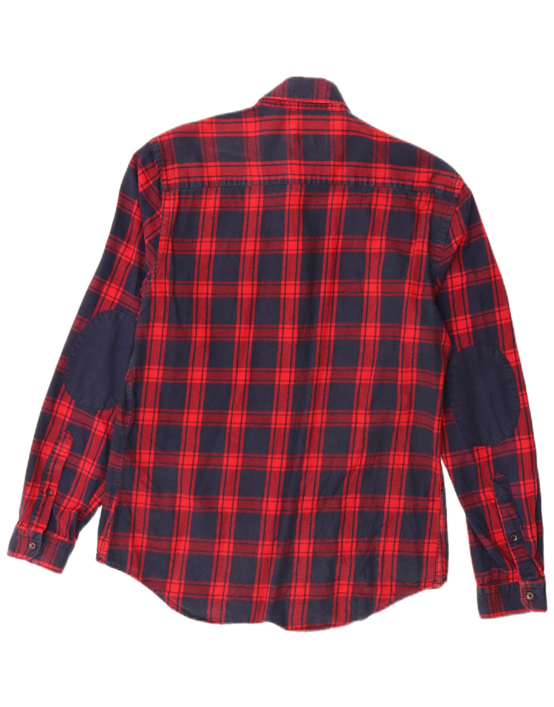 Cămașă de flanel pentru bărbați Zara, slim fit, bumbac cu carouri roșii mari