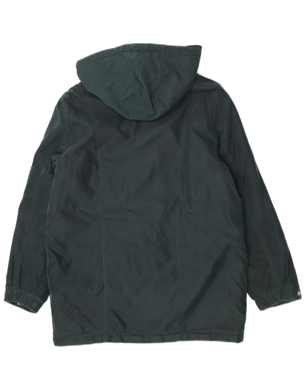 Jachetă parka supradimensionată cu glugă pentru femei London Fog UK 12 verde mediu