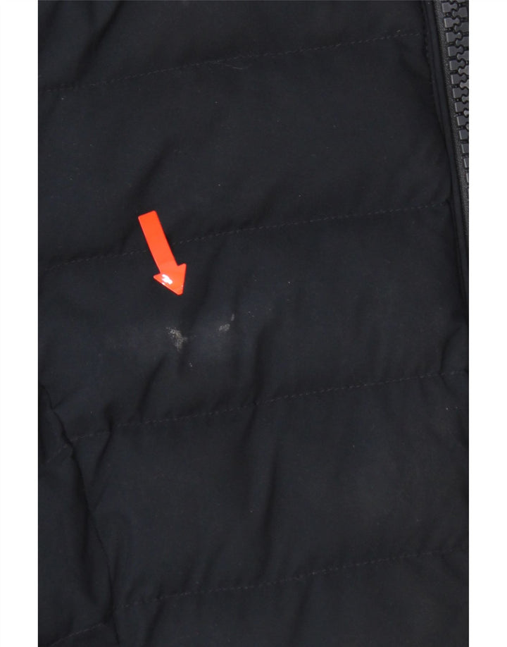 Palton căptușit cu glugă Superdry pentru femei UK 10 mic, albastru bleumarin, poliester