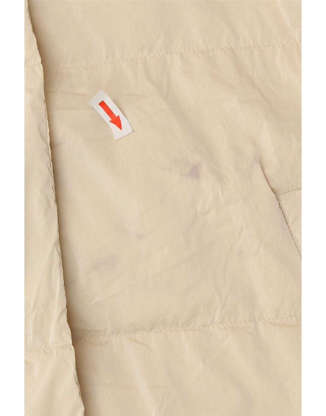 Gilet căptușit cu paragate supradimensionat pentru femei Zara UK 10, mic, bej, poliester
