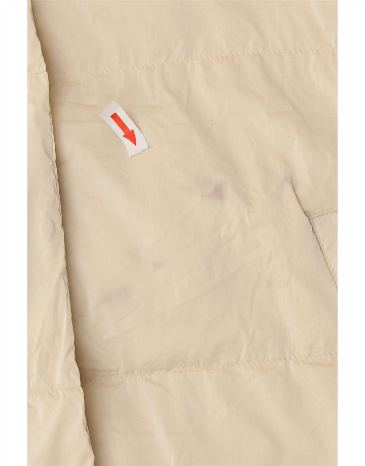 Gilet căptușit cu paragate supradimensionat pentru femei Zara UK 10, mic, bej, poliester