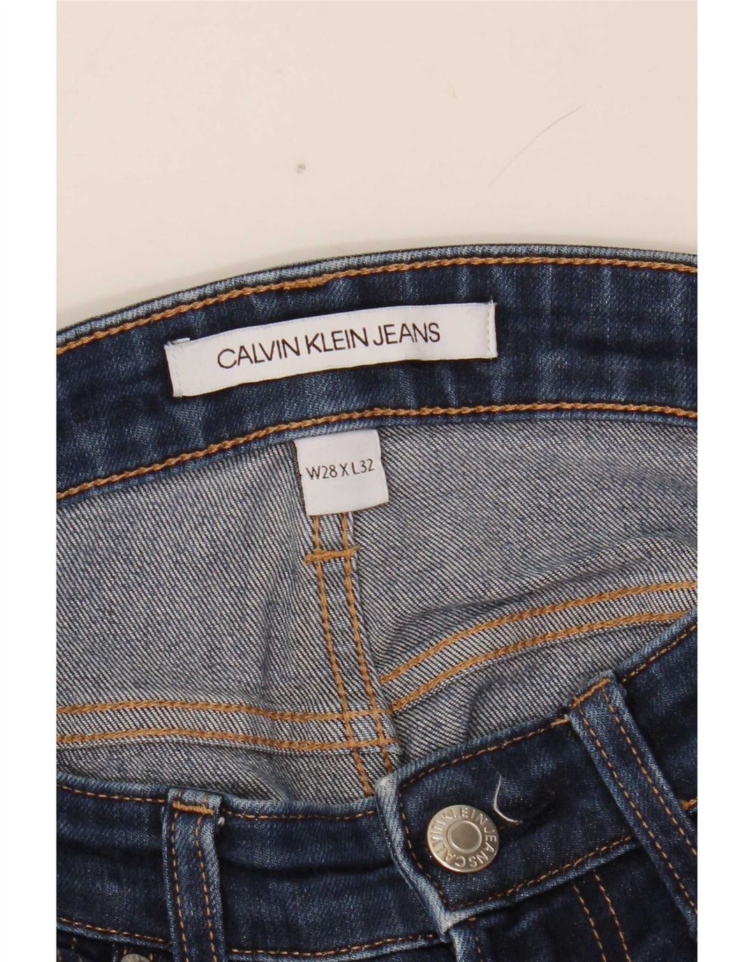 Blugi slim pentru bărbați Calvin Klein W28 L32 Bumbac albastru