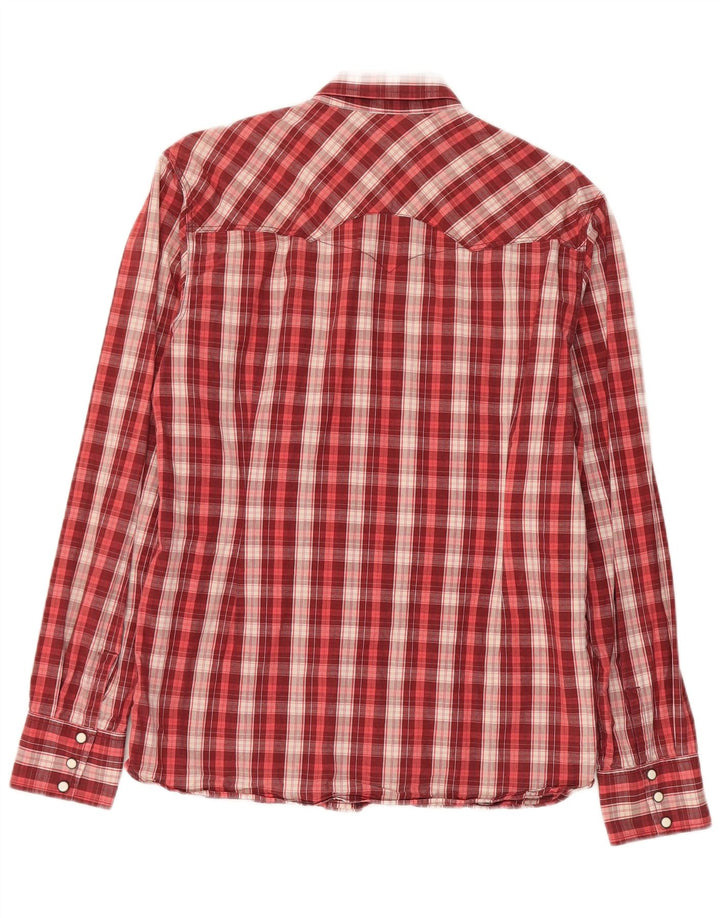 Cămașă Western pentru bărbați Levi's, bumbac cu carouri mari, roșii