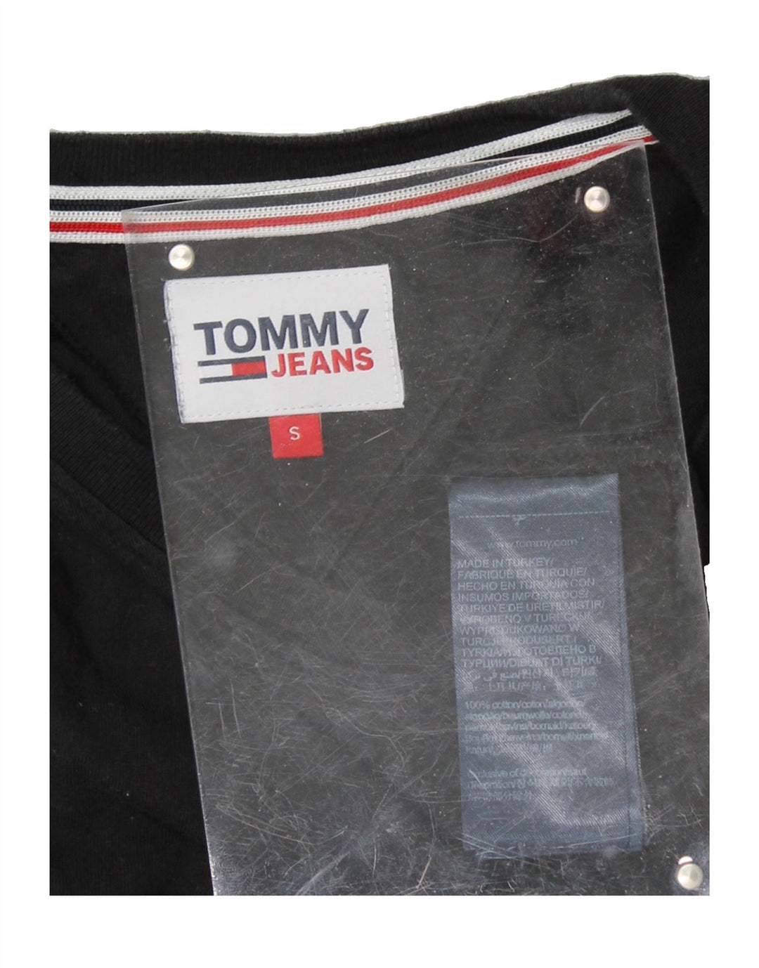 TOMMY HILFIGER Mens T-Shirt Top Small Black Cotton Vintage Tommy Hilfiger and Second-Hand Tommy Hilfiger from Messina Hembry 