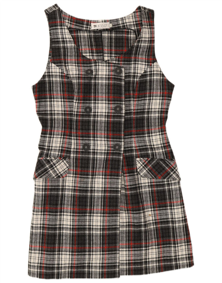 Rochie de damă vintage cu croială regulată IT 42, gri mediu, în carouri, retro