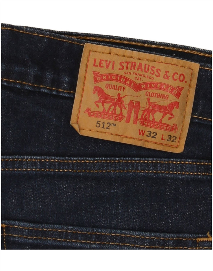 Blugi conici 512 subțiri pentru bărbați LEVI'S L32 L32 bumbac bleumarin