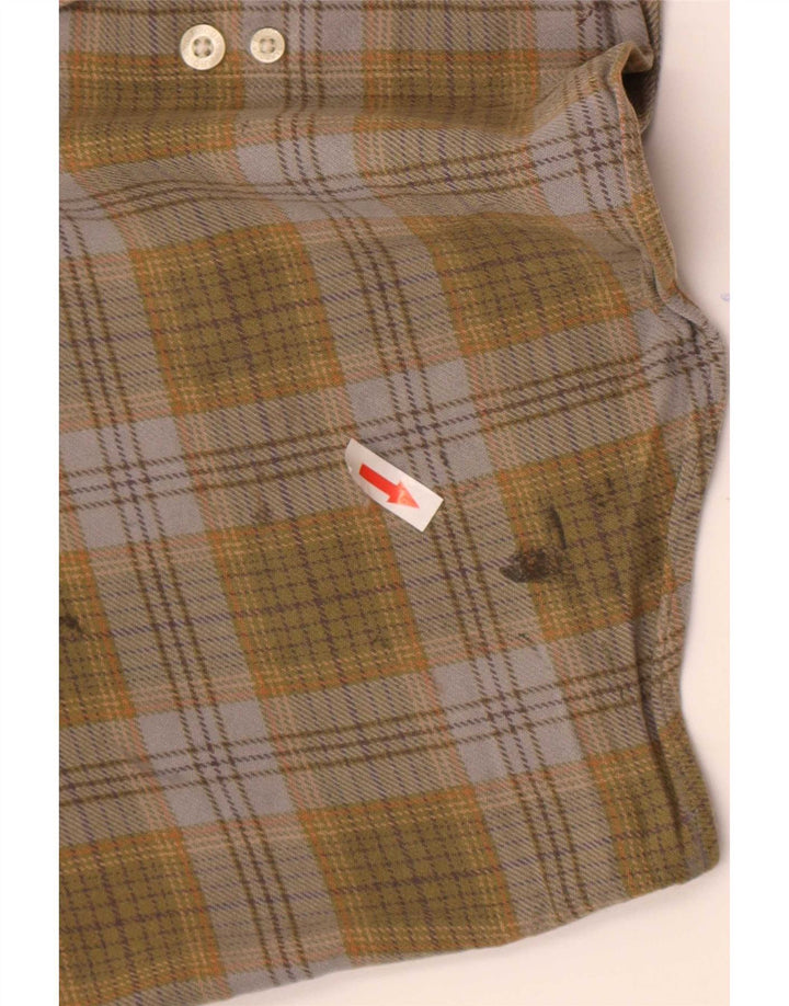 Cămașă de flanel pentru bărbați Barbour, bumbac cu carouri mari, kaki