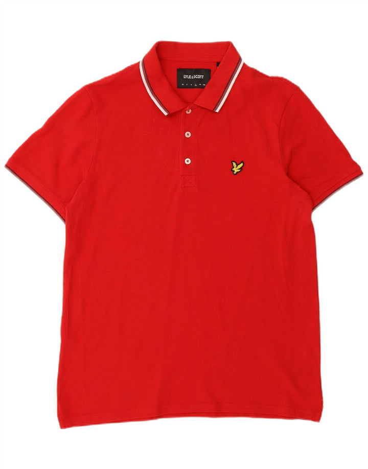 Tricou polo pentru bărbați Lyle & Scott, bumbac roșu mare