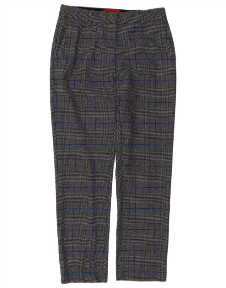 Max & Co. Pantaloni chino pentru femei UK 8 Small W28 L27 Gri Houndstooth
