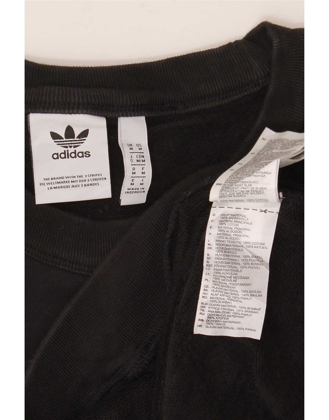 Pulover Adidas pentru bărbați, bumbac mediu negru